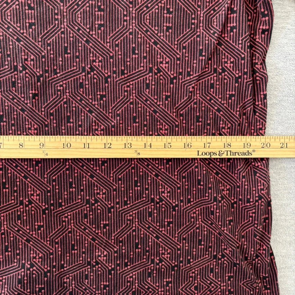 True Religion Buddha Brand Mens XL T-Shirt Black Red Circuit Board Graphic Tee